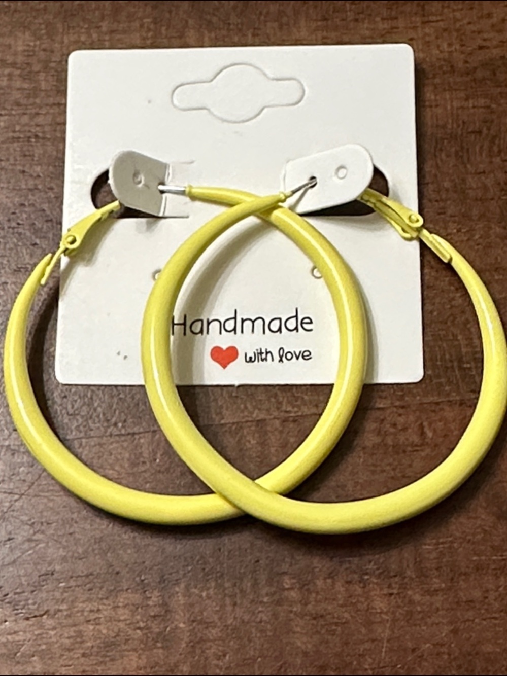 Yellow Hoop Earrings